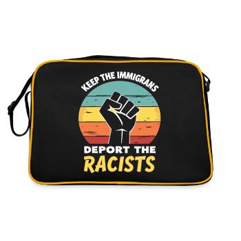 Antiracisme Diversité, justice et égalité - Sac Retro - noir/or - Dos