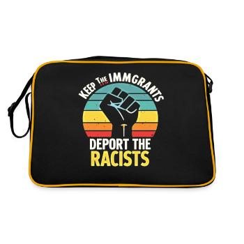 Antiracisme Diversité, justice et égalité - Sac Retro - noir/or - Dos