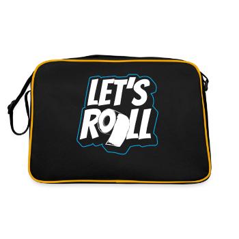 Lustige "0 Tage Seit Ich Zuletzt Gekackt - Retro Tasche - Schwarz/Gold - Hinten
