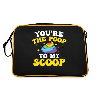 Lustige "0 Tage Seit Ich Zuletzt Gekackt - Retro Tasche - Schwarz/Gold - Hinten