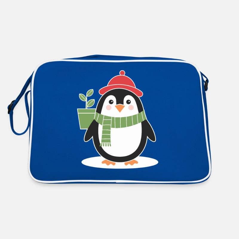 Garden-friendly penguin for gardening enthusiasts Retro Bag