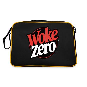 WOKE ZERO Design anti-wroke ironique - Sac Retro - noir/or - Dos
