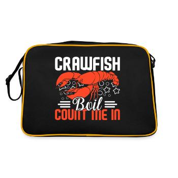 Crawfish Gifts - Retro Tasche - Schwarz/Gold - Hinten