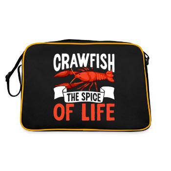 Crawfish Gifts - Retro Tasche - Schwarz/Gold - Hinten