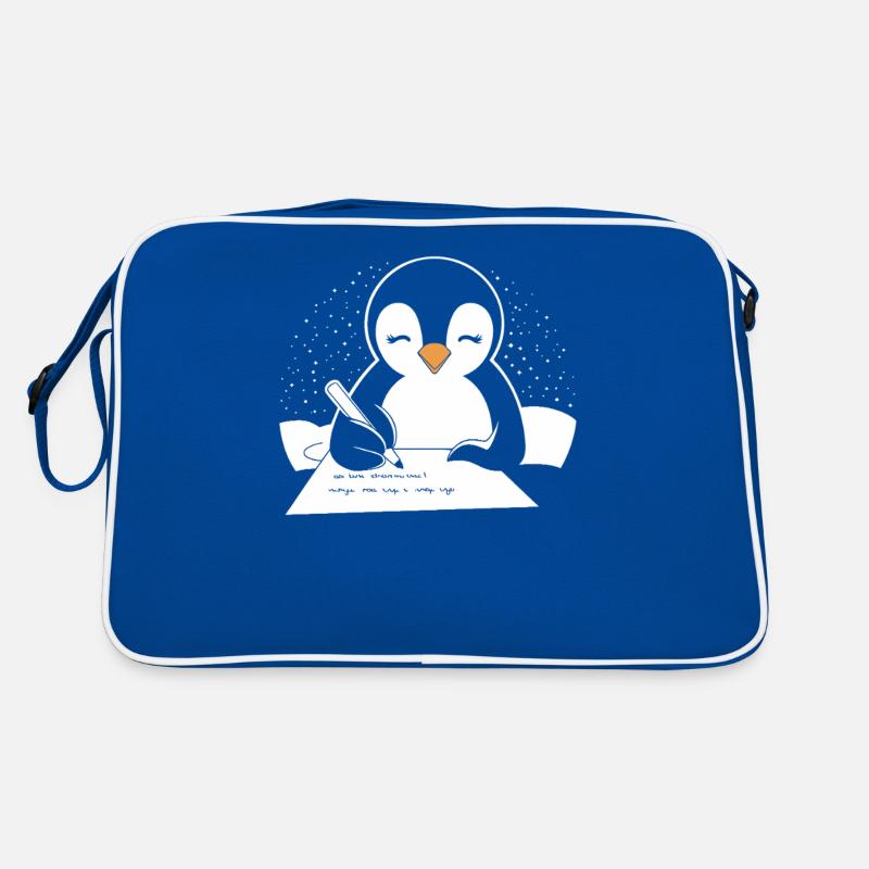 Penguin, Writer, Author, Creative Retro Bag