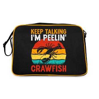 Crawfish Gifts - Retro Tasche - Schwarz/Gold - Hinten