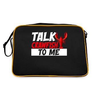 Crawfish Gifts - Retro Tasche - Schwarz/Gold - Hinten