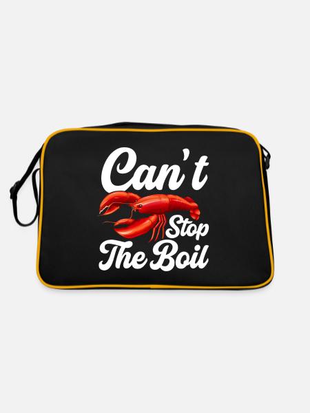Crawfish Gifts - Retro Tasche - Schwarz/Gold - Hinten