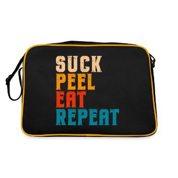Crawfish Gifts - Retro Tasche - Schwarz/Gold - Hinten