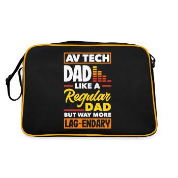 Funny Audiovisual Technician AV Tec - Retro Bag - black/gold - Back