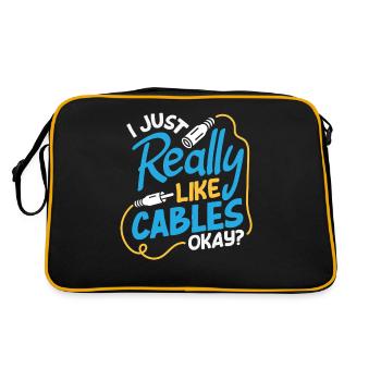 Funny Audiovisual Technician AV Tec - Retro Bag - black/gold - Back