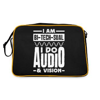 Funny Audiovisual Technician AV Tec - Retro Bag - black/gold - Back