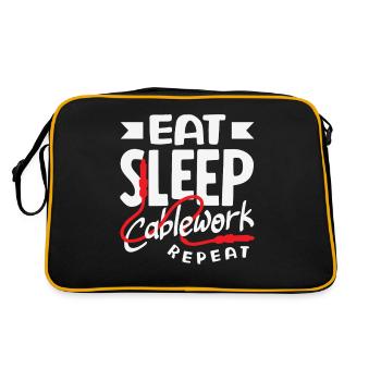 Funny Audiovisual Technician AV Tec - Retro Bag - black/gold - Back