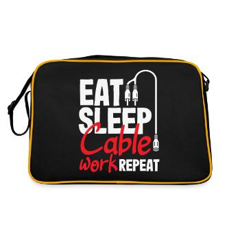 Funny Audiovisual Technician AV Tec - Retro Bag - black/gold - Back
