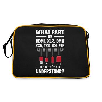 Funny Audiovisual Technician AV Tec - Retro Bag - black/gold - Back