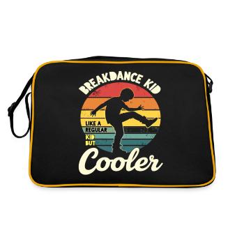 Breakdance Kid Breakdancer Retro Tanz B-Boys - Retro Tasche - Schwarz/Gold - Hinten