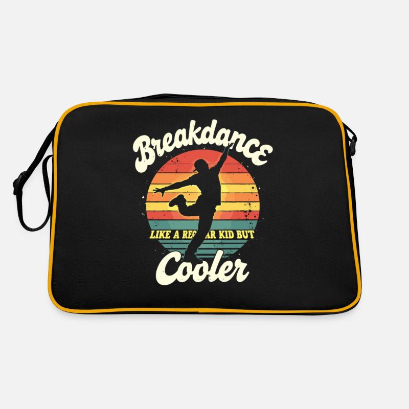 Breakdance Kid Breakdancer Retro Dance B-Boys - Sac Retro - noir/or