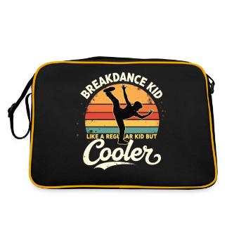 Breakdance Kid Breakdancer Retro Tanz B-Boys - Retro Tasche - Schwarz/Gold - Hinten