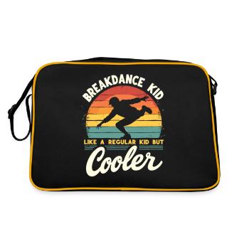 Breakdance Kid Breakdancer Retro Tanz B-Boys - Retro Tasche - Schwarz/Gold - Hinten