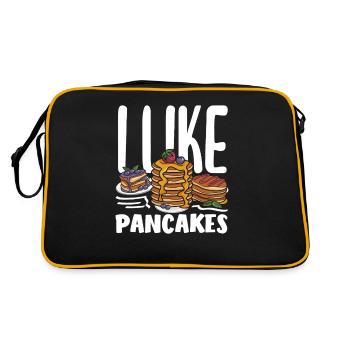 I like pancake design fun - Retro Bag - black/gold - Back