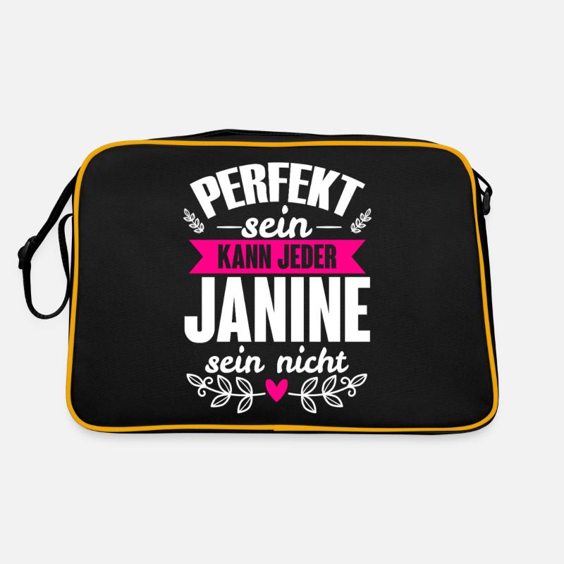 Janine - Perfekt Sein Kann Jeder Janine Sein Nicht Retro Tasche