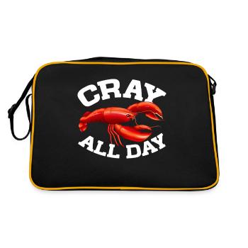 Crawfish Gifts - Retro Tasche - Schwarz/Gold - Hinten