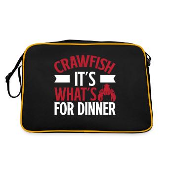 Crawfish Gifts - Retro Tasche - Schwarz/Gold - Hinten