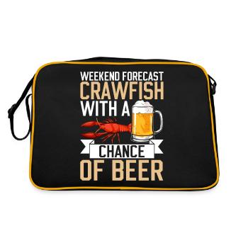 Crawfish Gifts - Retro Tasche - Schwarz/Gold - Hinten