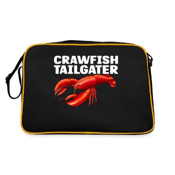 Crawfish Gifts - Retro Tasche - Schwarz/Gold - Hinten