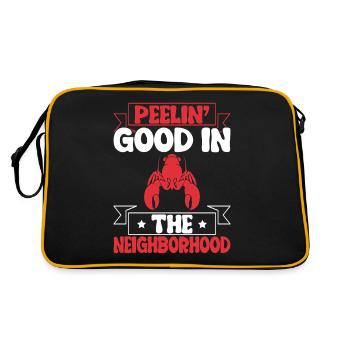 Crawfish Gifts - Retro Tasche - Schwarz/Gold - Hinten