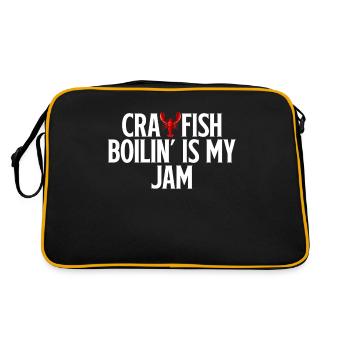 Crawfish Gifts - Retro Tasche - Schwarz/Gold - Hinten