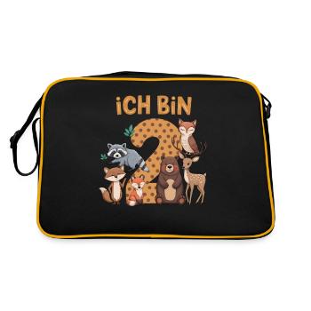 2nd Birthday 2 Years Forest Animals Forest Animals - Retro Bag - black/gold - Back