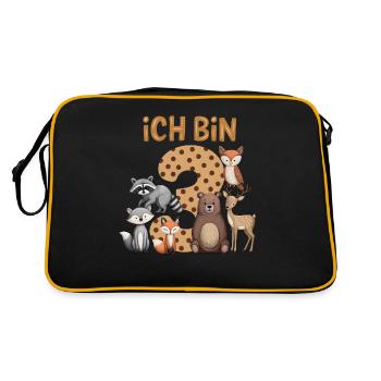 3rd Birthday 3 Years Forest Animals Forest Animals - Retro Bag - black/gold - Back