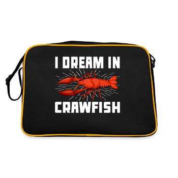Crawfish Gifts - Retro Tasche - Schwarz/Gold - Hinten