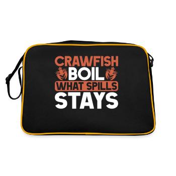 Crawfish Gifts - Retro Tasche - Schwarz/Gold - Hinten
