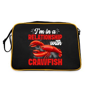 Crawfish Gifts - Retro Tasche - Schwarz/Gold - Hinten