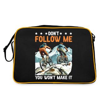 Don't Follow Me You Won't Make It 15 - Retro Tasche - Schwarz/Gold - Hinten