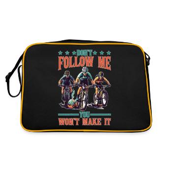 Don't Follow Me You Won't Make It 14 - Retro Tasche - Schwarz/Gold - Hinten