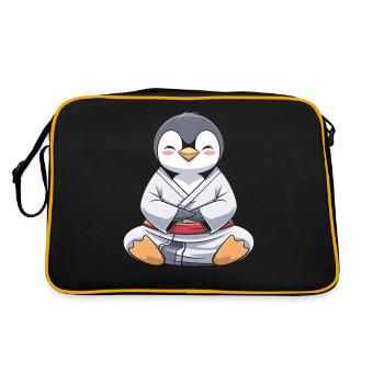 Judo Penguin Meditation Masterful - Retro Bag - black/gold - Back