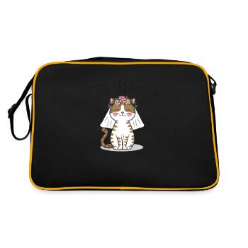 Mariée Mariée À Être Chat Chaton Engagement Enterrement de vie de garçon - Sac Retro - noir/or - Dos