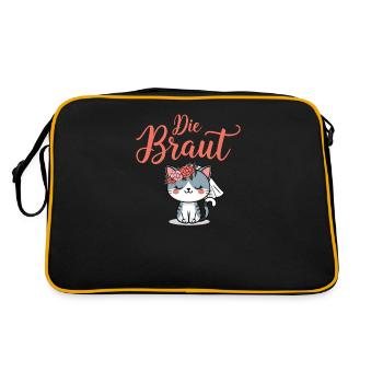 Mariée Mariée À Être Chat Chaton Engagement Enterrement de vie de garçon - Sac Retro - noir/or - Dos