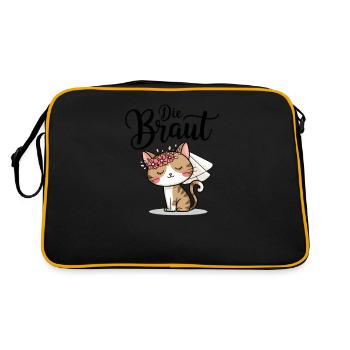 Mariée Mariée À Être Chat Chaton Engagement Enterrement de vie de garçon - Sac Retro - noir/or - Dos