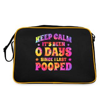 Funny Cooped Mir Badezimmer meme - Retro Tasche - Schwarz/Gold - Hinten