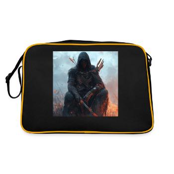 Indisch - Retro Tasche - Schwarz/Gold - Hinten