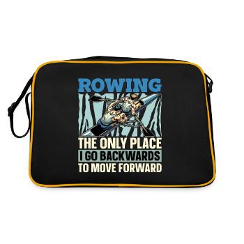 L’aviron d’eau : le seul endroit où je fais marche arrière - Sac Retro - noir/or - Dos