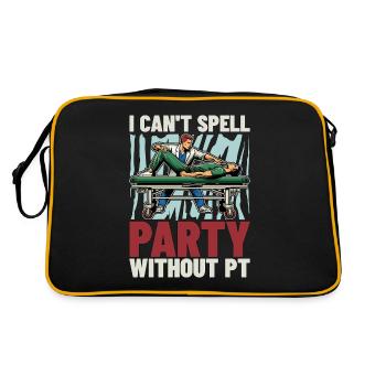 Physical Therapist I Can't Spell Party Therapist - Retro Bag - black/gold - Back