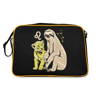 Leo Zodiac Sloth Adventure with Leo - Retro Bag - black/gold - Back