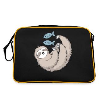 Signes du zodiaque paresseux Poissons Paresseux Art - Sac Retro - noir/or - Dos