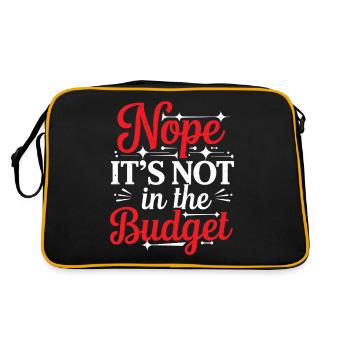 Nope It's Not In The Budget 32 - Retro Tasche - Schwarz/Gold - Hinten