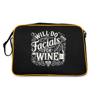 Will Do Gesichtsbehandlungen für Wein - Retro Tasche - Schwarz/Gold - Hinten